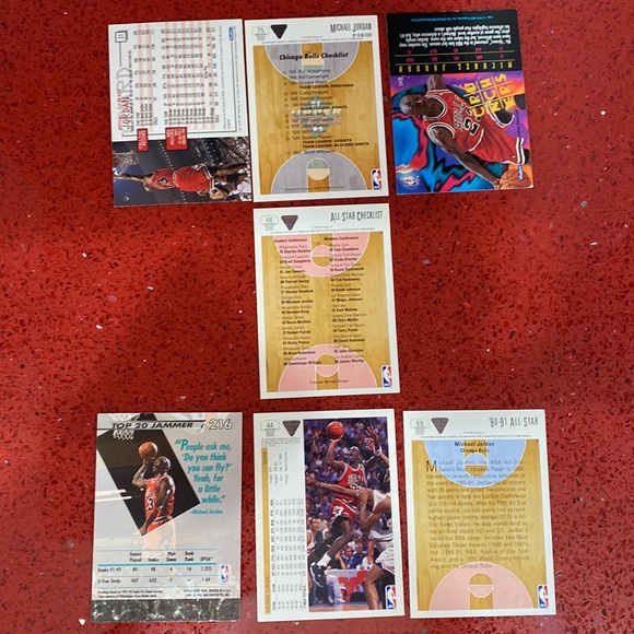 Lot of 7 Michael Jordan upper deck all star jammer cards 1991-1995 goat - Picture 2 of 2